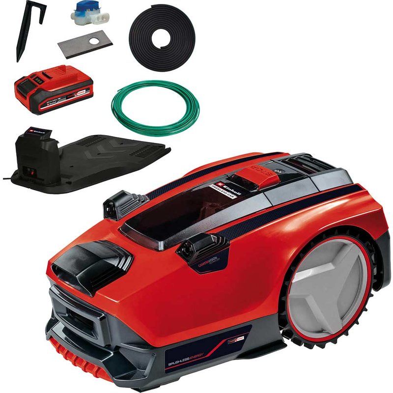 Einhell FREELEXO CAM 500 18v Cordless Robotic Camera Lawnmower 180mm 1 x 3ah Li-ion Battery Charger