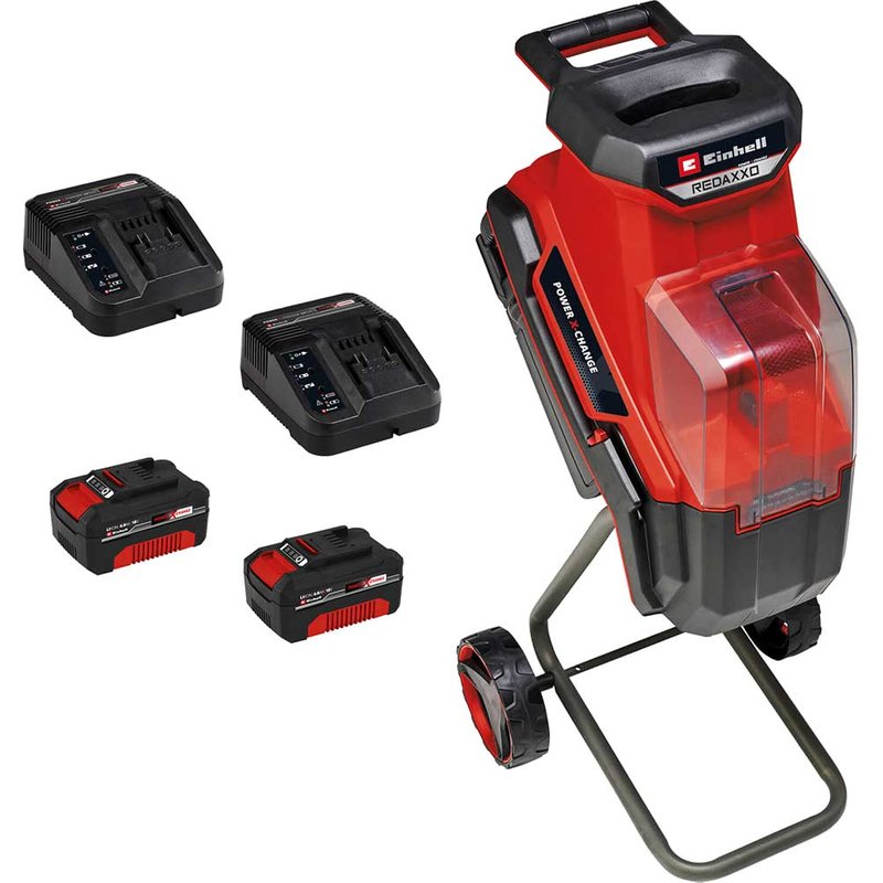 Einhell REDAXXO 36/25 36v Cordless Garden Shredder 2 x 5.2ah Plus Li-ion Twin or Dual Battery Charger