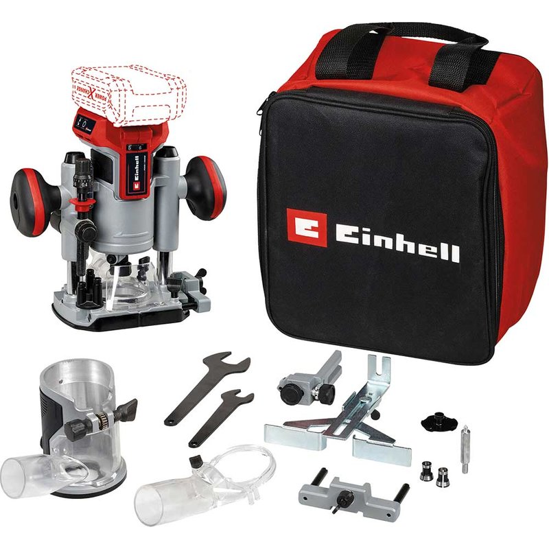 Einhell Professional TP-RO 18 Li BL 18v Cordless Brushless Plunge and Trim Router Kit No Batteries No Battery Charger Bag