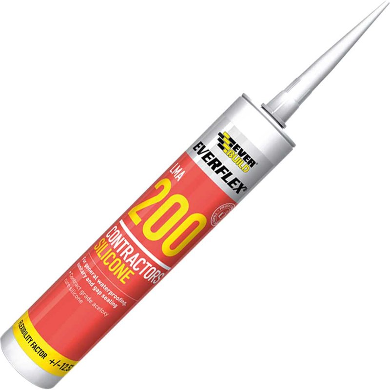 Everbuild Sika Everflex® LMA 200 Contractor's Silicone 295ml White 468667