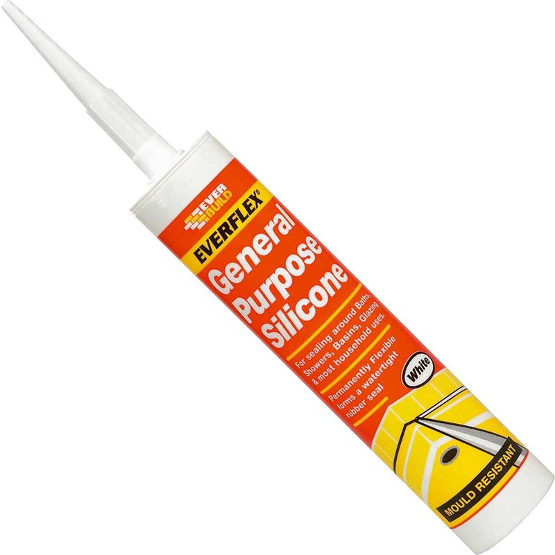 Everbuild General Purpose 280ml Silicone Sealant | Grey | 50mm x 230mm x 50mm