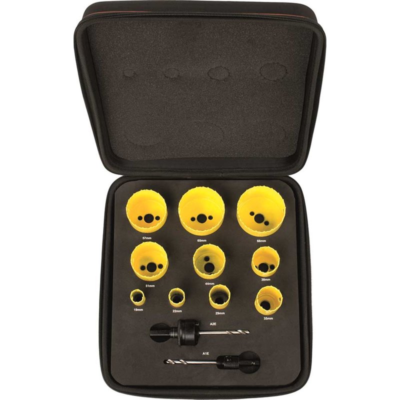 Starrett KDC10022 Deep Cut Bi-Metal Deluxe Plumber's Holesaw Kit, 12 Piece BF7015