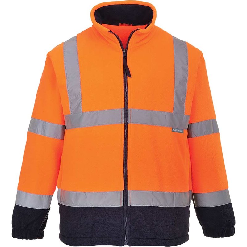Portwest 2 Tone Hi Vis Fleece Jacket Orange / Navy XL