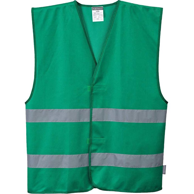 Portwest Iona 2 Band Reflective Safety Vest Bottle Green L / XL