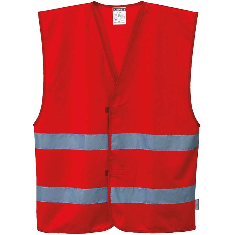 Portwest Iona 2 Band Reflective Safety Vest Red S / M