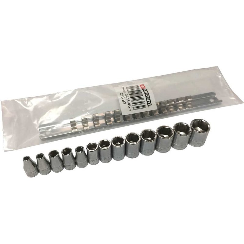 Facom R.40E 1/4" Drive 13 Piece Metric 6 Point Socket Set 1/4"