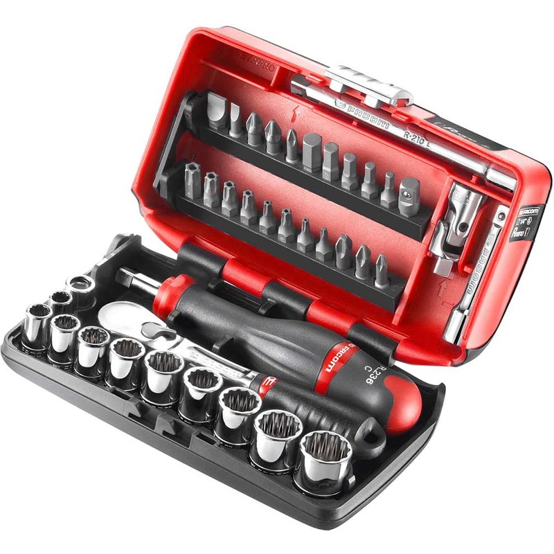 Facom 27 Piece 1/4" Drive NANO Socket and Bit Set Imperial 1/4"