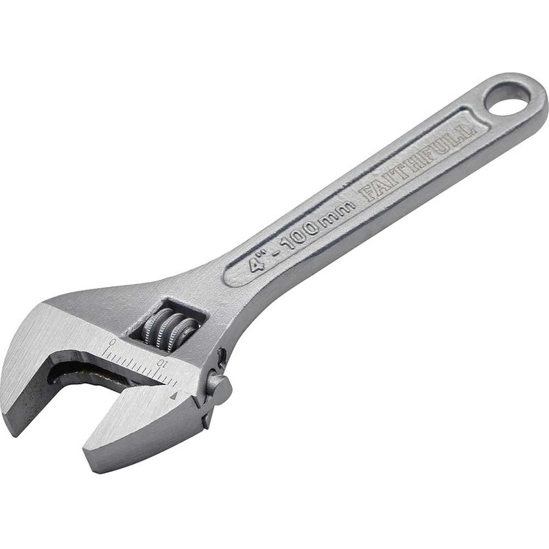 Faithfull Chrome Adjustable Spanner 100mm (4in) FAIAS100MC