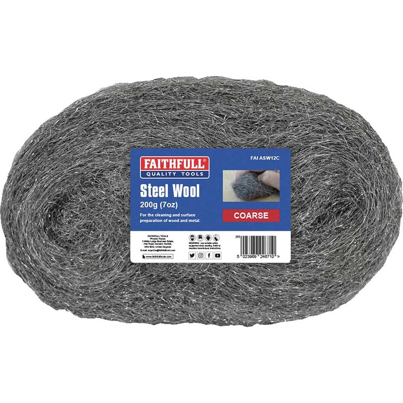 Faithfull Steel Wool Coarse 200g FAIASW12C