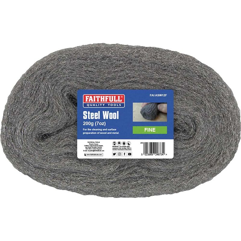 Faithfull Steel Wool Fine 200g FAIASW12F