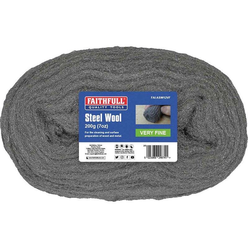 Faithfull Steel Wool Very Fine 200g FAIASW12VF