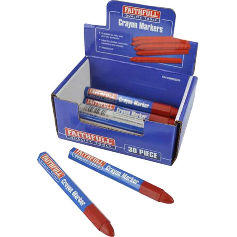 Faithfull Crayon Marker Red (CDU 30) FAICMRED30