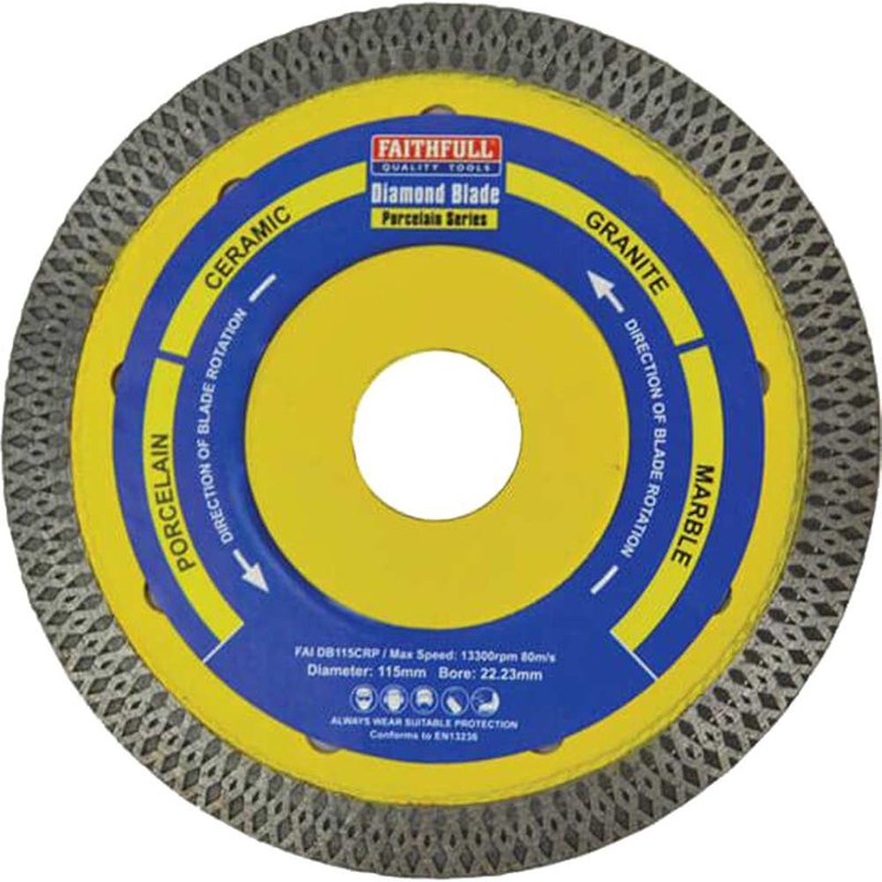Faithfull Porcelain Diamond Blade 115 x 22.23mm FAIDB115CRP
