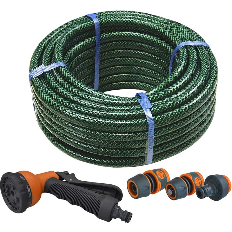 Faithfull PVC Reinforced Hose 15m Fittings & Spray Gun FAIHOSE15AV