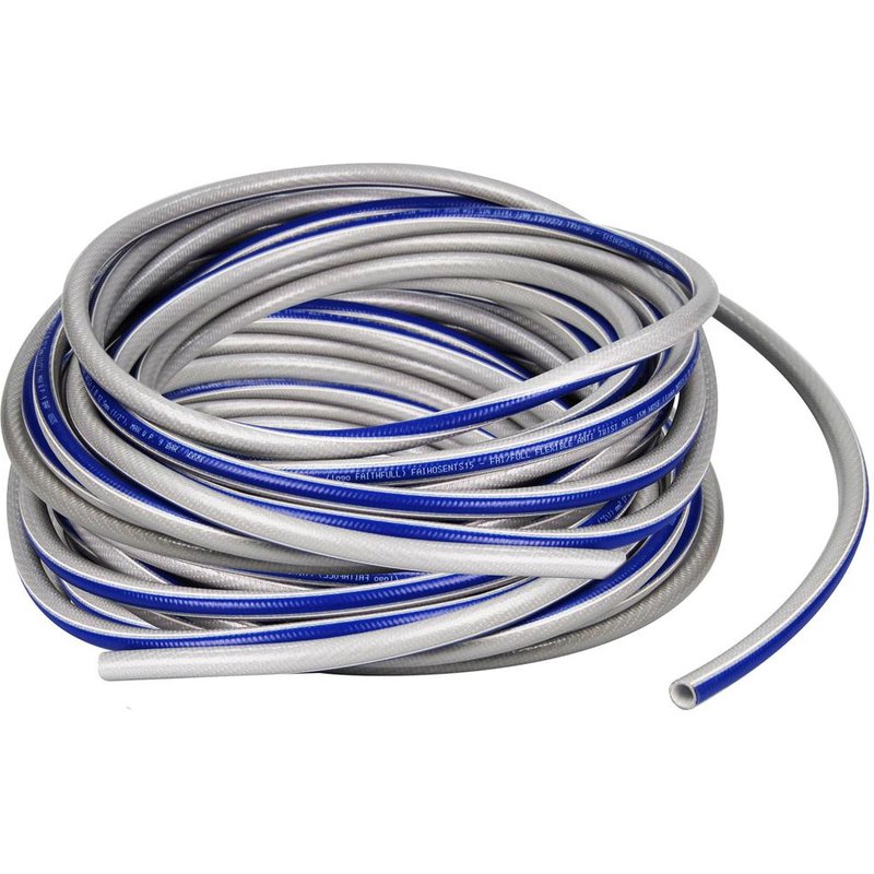 Faithfull NTS Reinforced Anti Twist Garden Hose Pipe 1/2" / 12.5mm 30m Blue & Grey