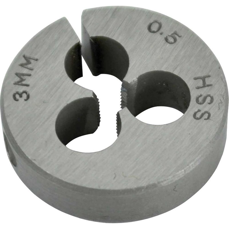 Faithfull HSS Straight Flute Split Die M3 x 0.5, 13/16in OD FAIHSSDM3