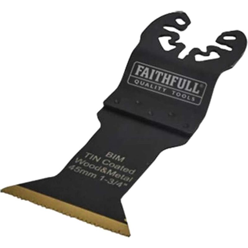 Faithfull MFBM45 BiM Flush Cut Titanium OIS Oscillating Multi Tool Plunge Saw Blade 45mm Pack of 1