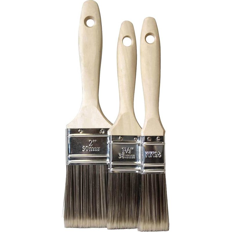 Faithfull Tradesman Synthetic Paint Brush Set, 3 Piece FAIPBTSET3