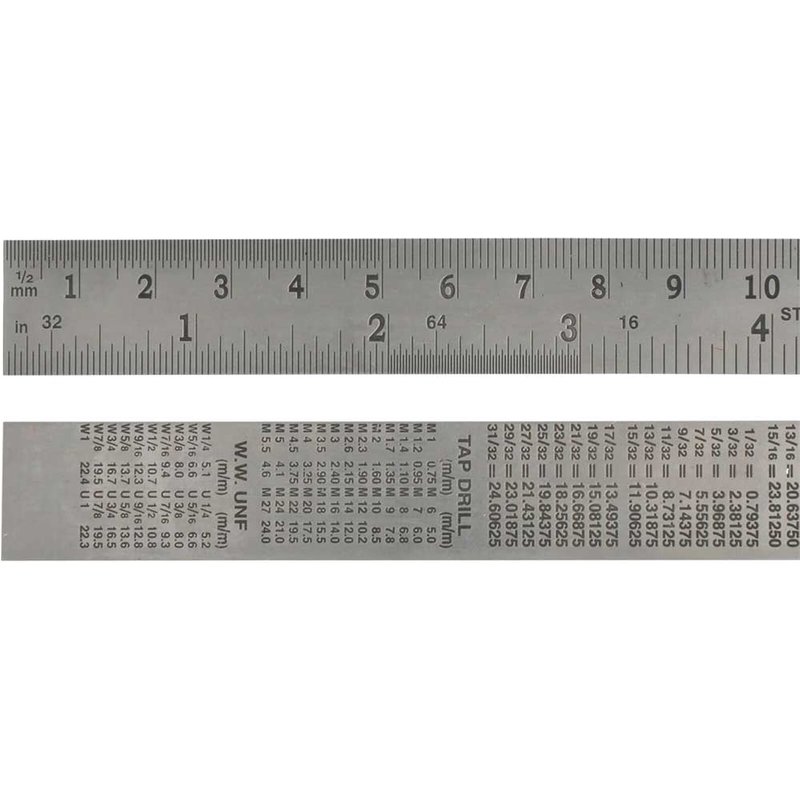 Faithfull Steel Rule 600mm / 24in x 25mm FAIRULE600SS