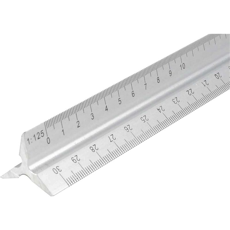 Faithfull Aluminium Triangle Scale Rule 300mm FAIRULETRI