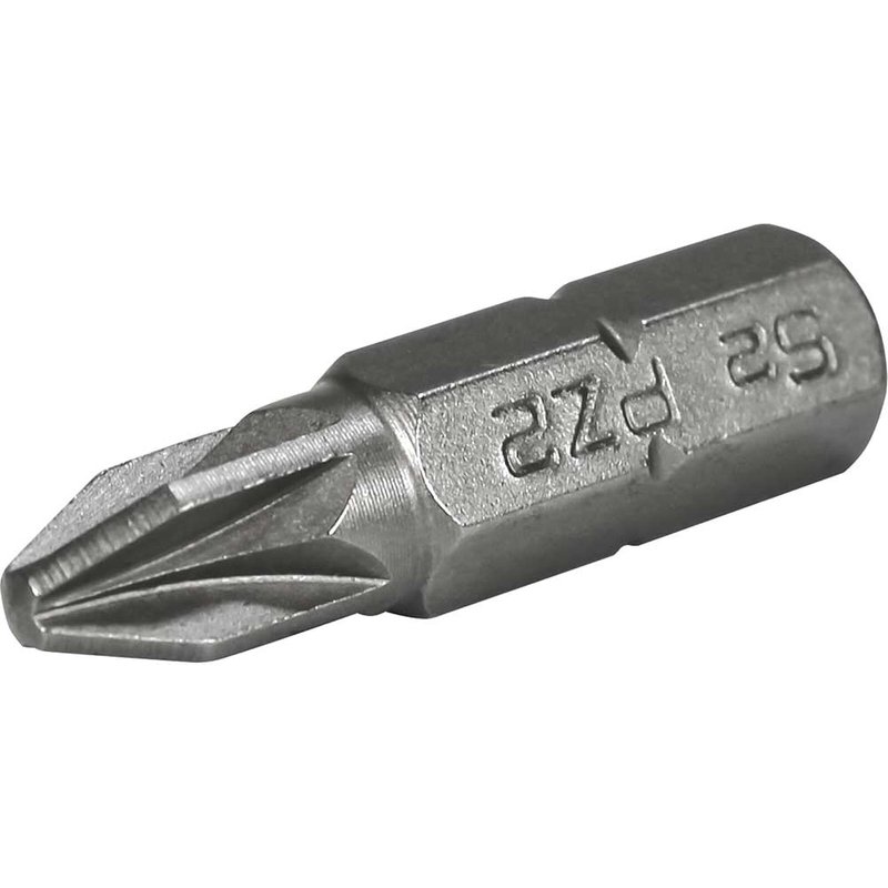 Faithfull Pozi S2 Grade Steel Screwdriver Bits PZ2 x 25mm (Pack 3) FAISBPZ225
