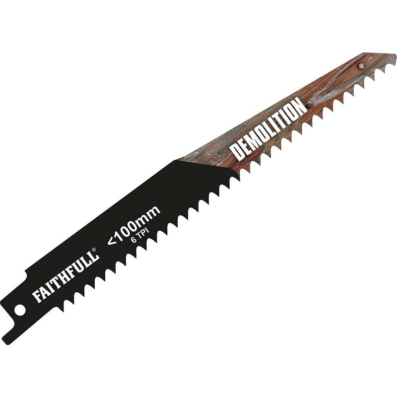 Faithfull S611DF Wood and Metal Cutting Reciprocating Sabre Saw Blades 150mm Pack of 5