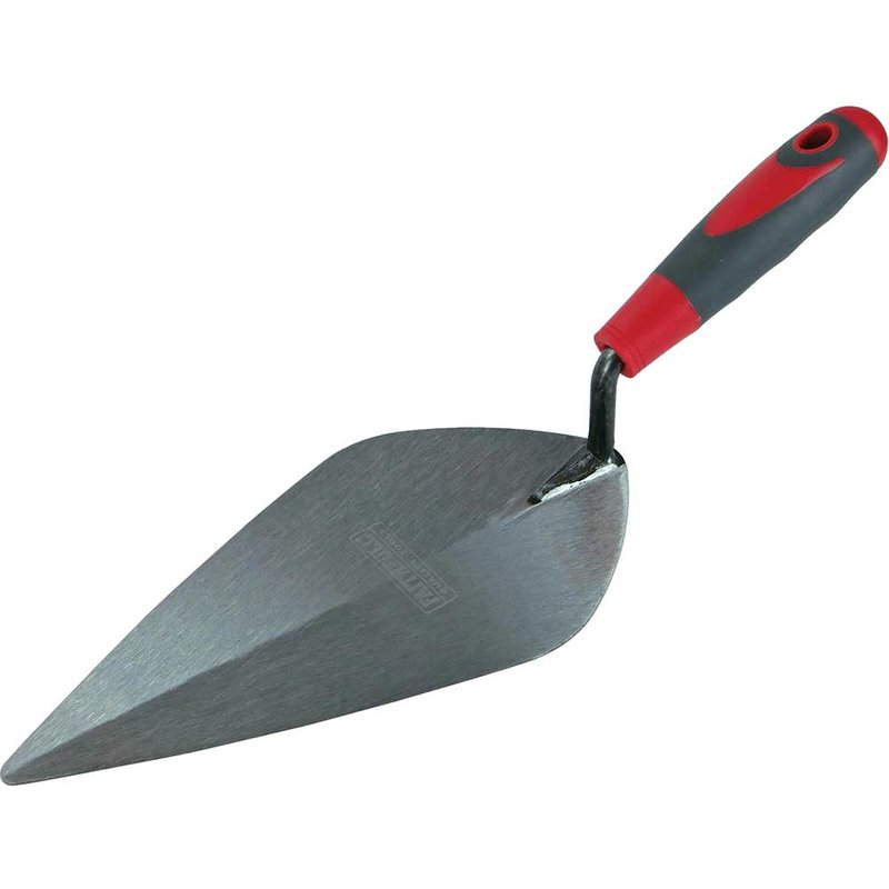 Faithfull London Pattern Brick Trowel Soft Grip Handle 10in FAISGTB10L