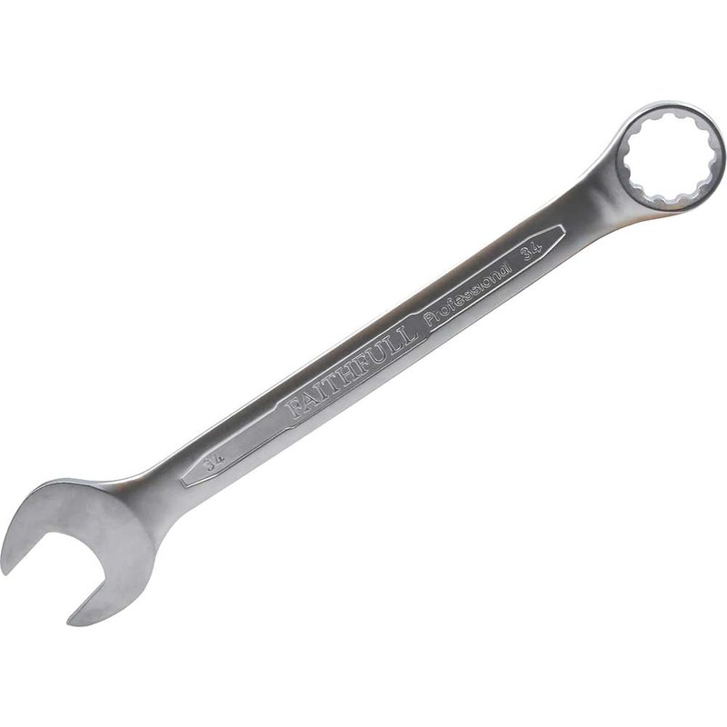 Faithfull Combination Spanner CV Satin Finish 34mm FAISPAC34