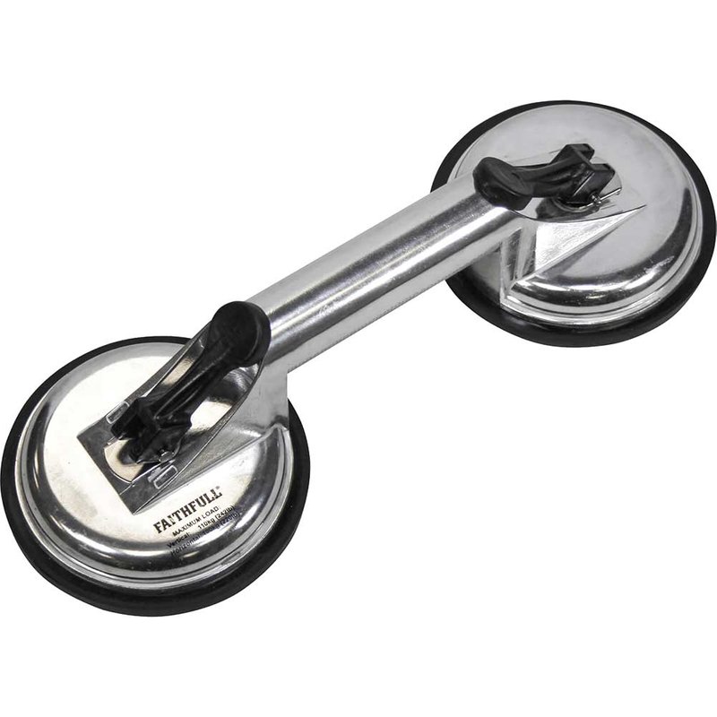 Faithfull Double Pad Aluminium Pro Suction Lifter FAISUCPAD2P