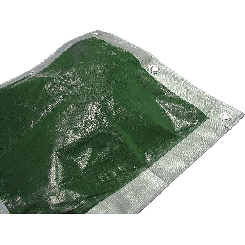 Faithfull Tarpaulin Green/Silver 3.6 x 2.7m (12 x 9ft) 80gsm FAITARP129
