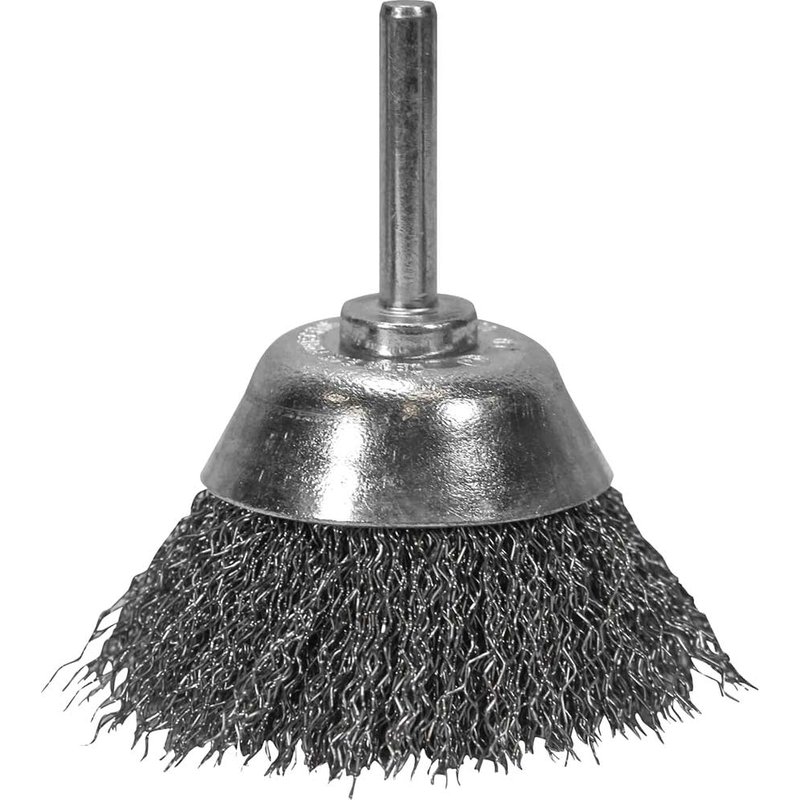 Faithfull Wire Cup Brush 75mm x 6mm Shank, 0.30mm Wire FAIWBS75
