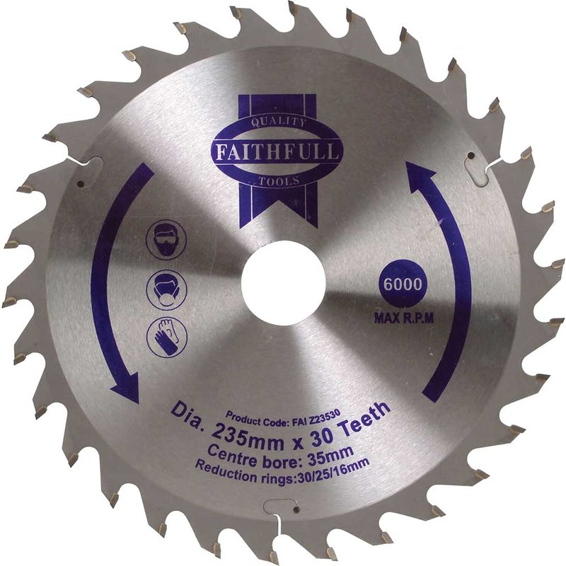 Faithfull TCT Circular Saw Blade 235 x 35mm x 30T POS FAIZ23530