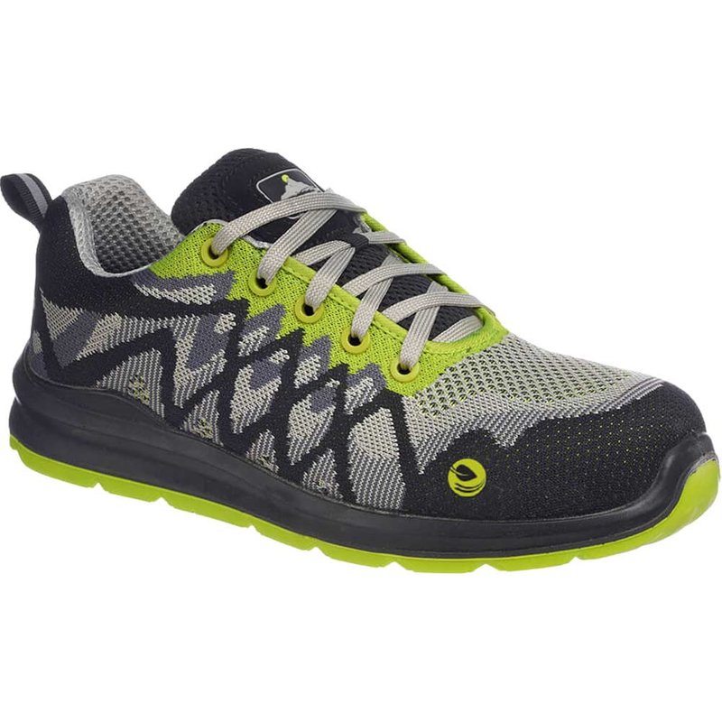 Portwest Compositelite Eco Safety Trainers Black / Yellow Size 8