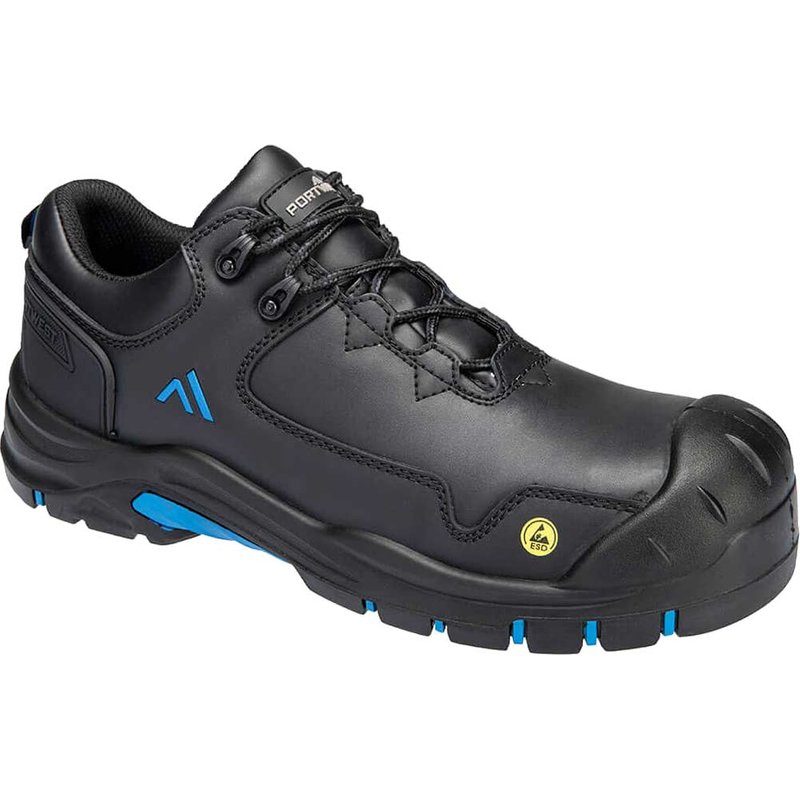 Portwest Apex Compositelite ESD Safety Shoes Black / Blue Size 12