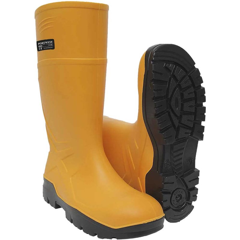 Portwest PU Safety Wellington Boots Yellow Size 7