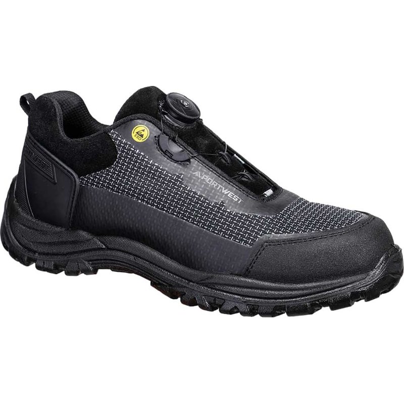 Portwest Girder Composite Low ESD Safety Shoes Black / Grey Size 7