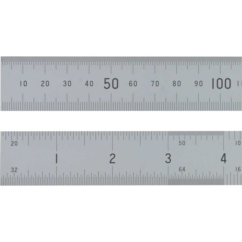 Fisher Satin Chrome Engineers Steel Rule 12" / 300mm
