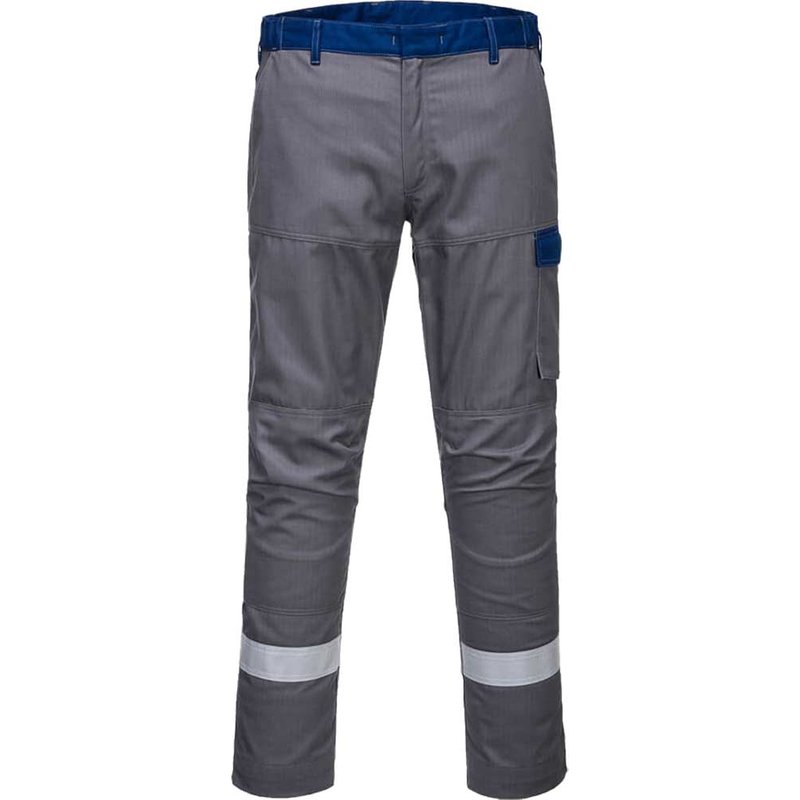 BizFlame Ultra Two Tone Flame Resistant Trousers Grey 40" 31"