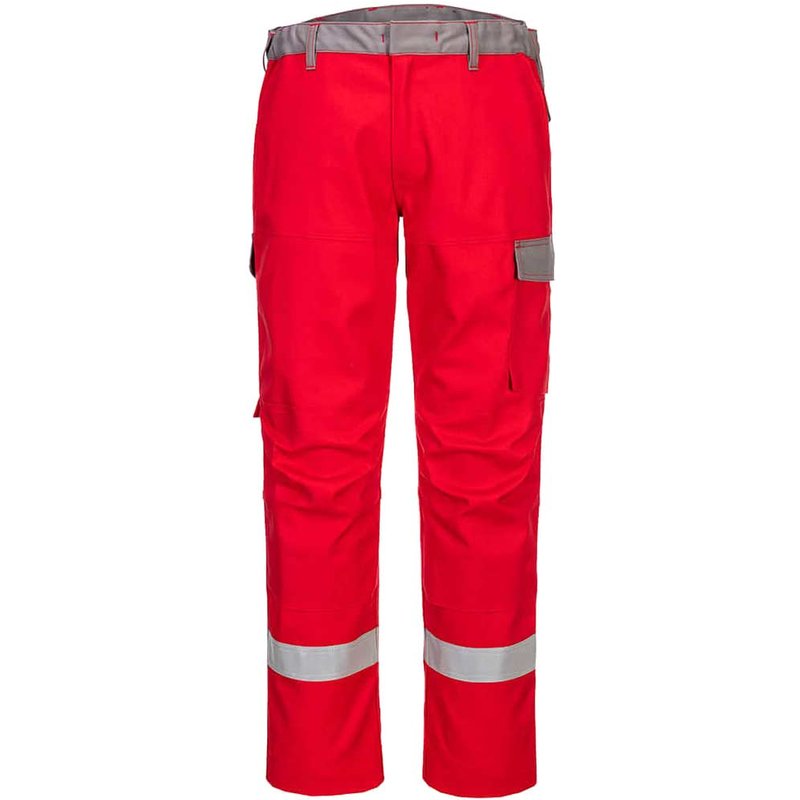 BizFlame Ultra Two Tone Flame Resistant Trousers Red 42" 31"