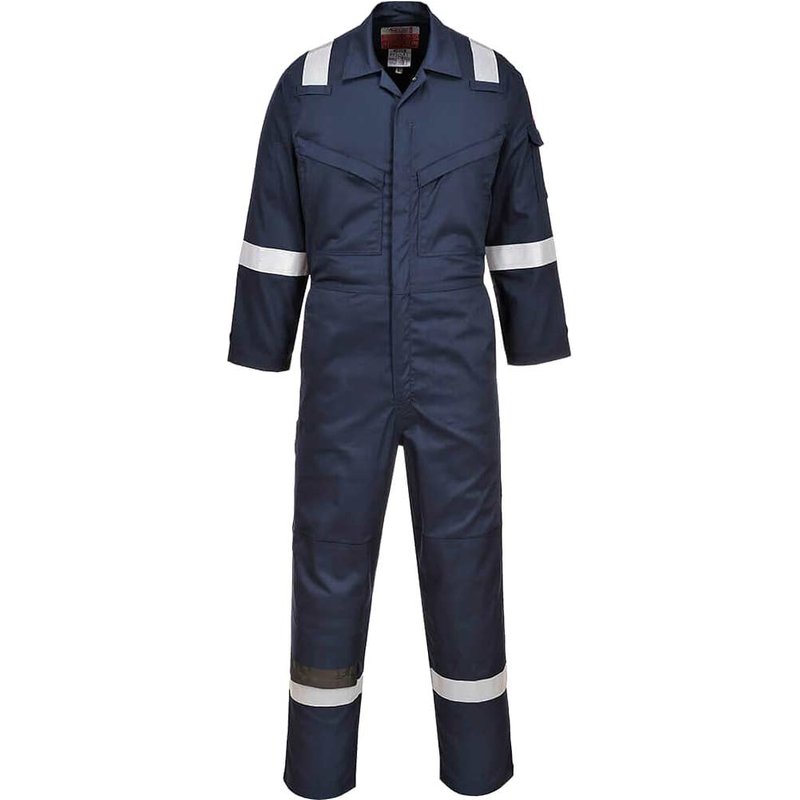 BizFlame Insect Repellent Flame Resistant Coverall Navy L 31"