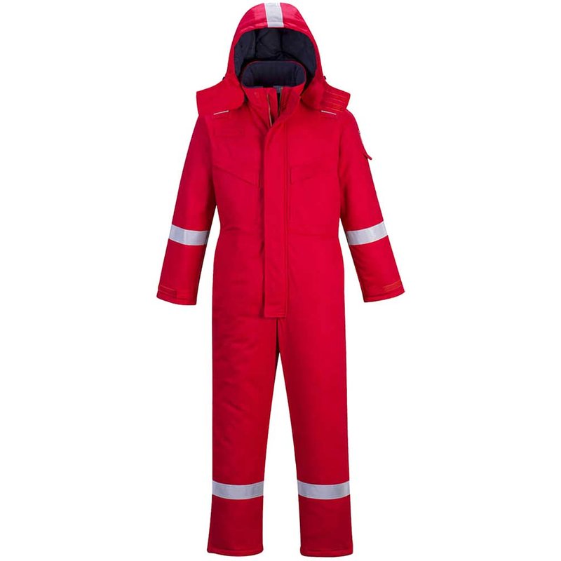 BizFlame Mens Flame Resistant Antistatic Winter Overall Red XL 32"