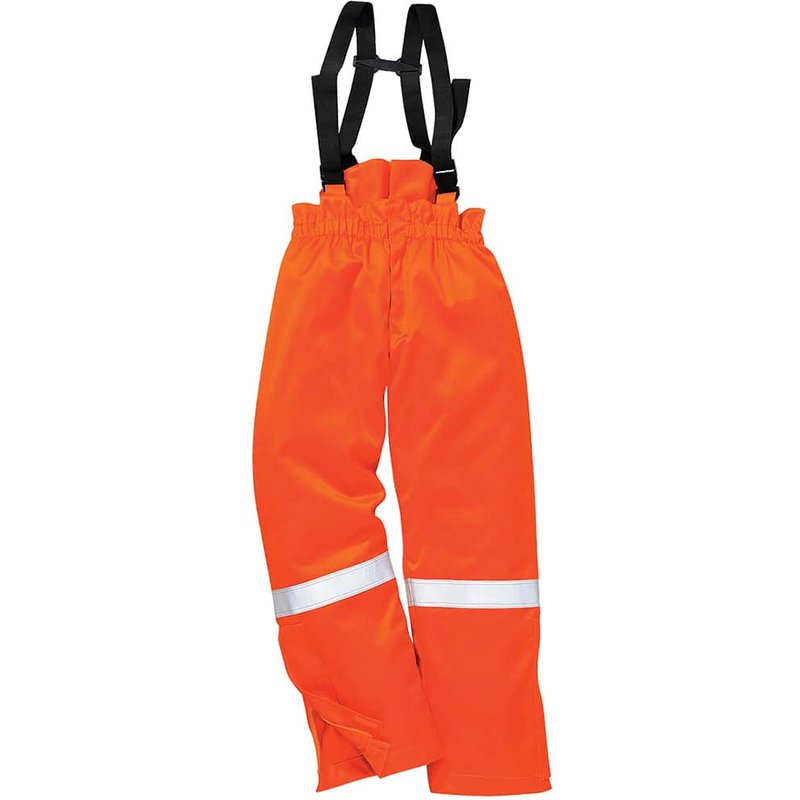 BizFlame Mens Flame Resistant Antistatic Winter Bib and Brace Orange 2XL