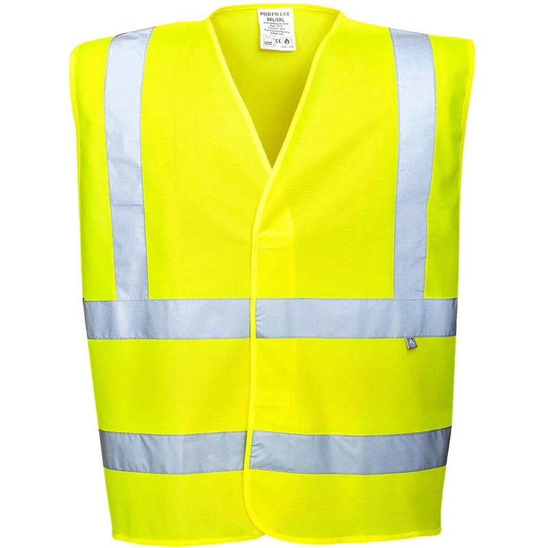 BizFlame Hi Vis Flame Retardant Treated Vest Yellow 2XL / 3XL