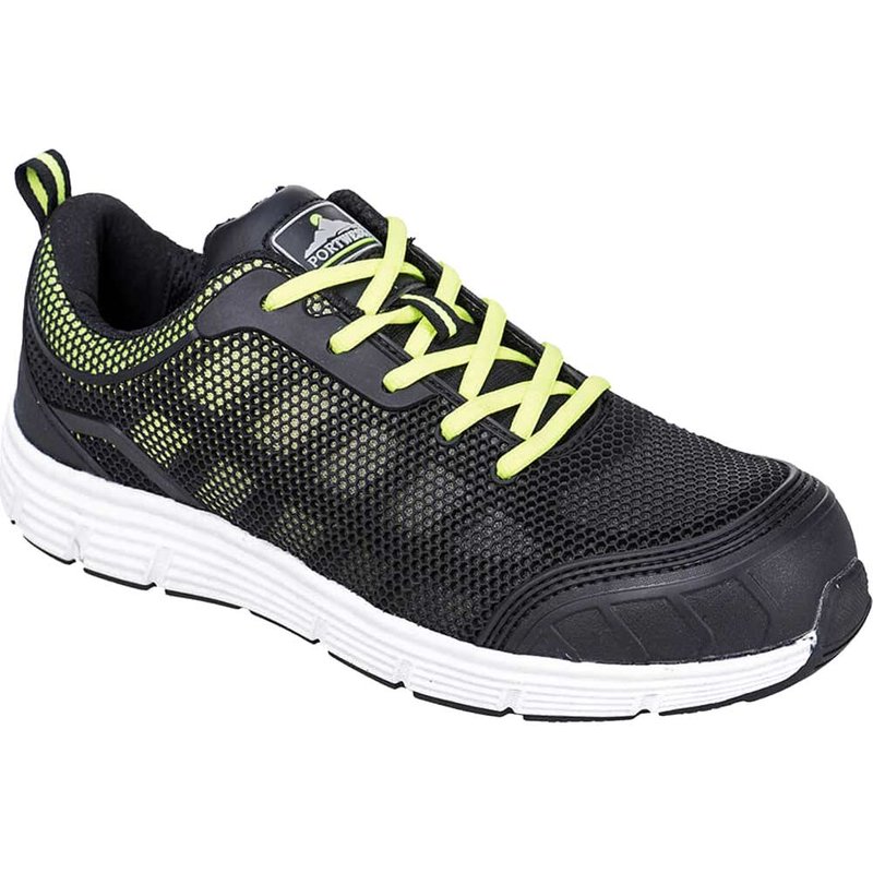 Portwest Steelite Tove Safety Trainers Black / Green Size 8