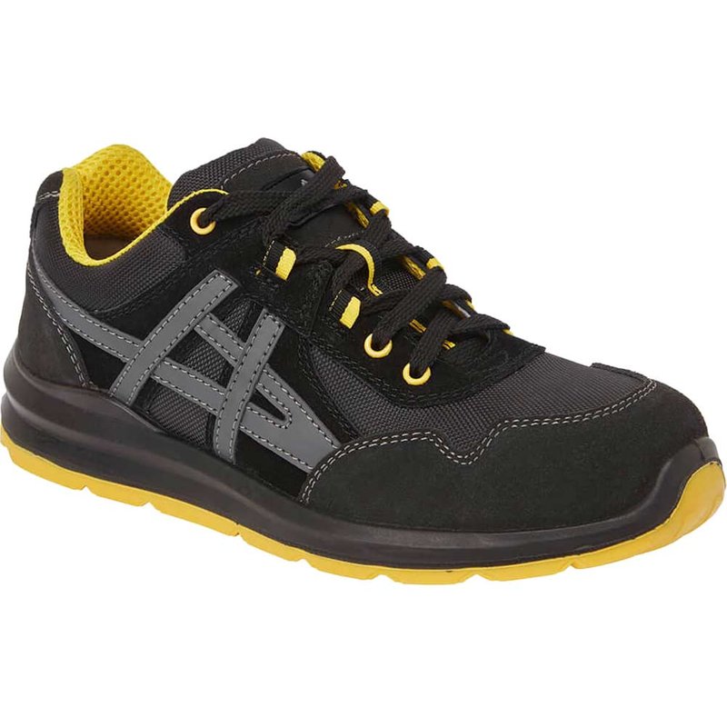Portwest Steelite Mersey Safety Trainers Black / Yellow Size 11