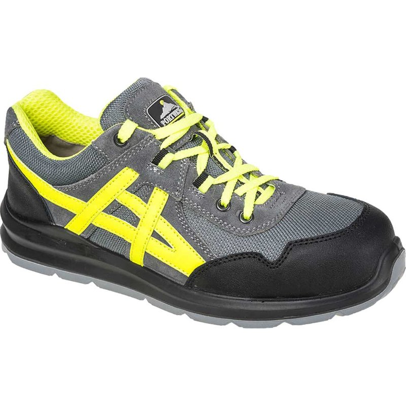 Portwest Steelite Mersey Safety Trainers Grey / Yellow Size 9