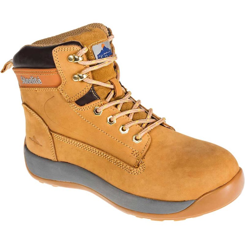 Portwest Steelite Constructo S3 HRO Nubuck Safety Boots Honey Size 8