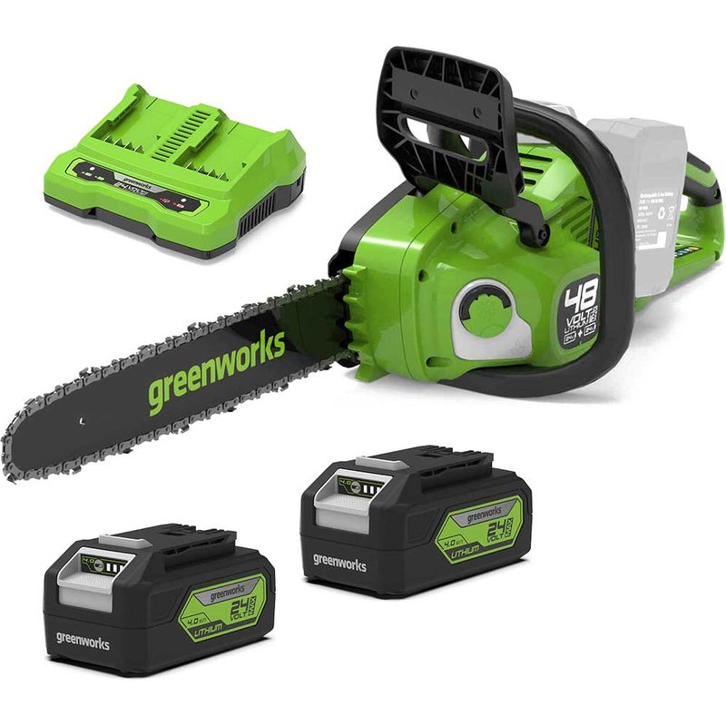 Greenworks GD24X2CS36 48v Cordless Brushless Chainsaw 360mm No Batteries No Battery Charger