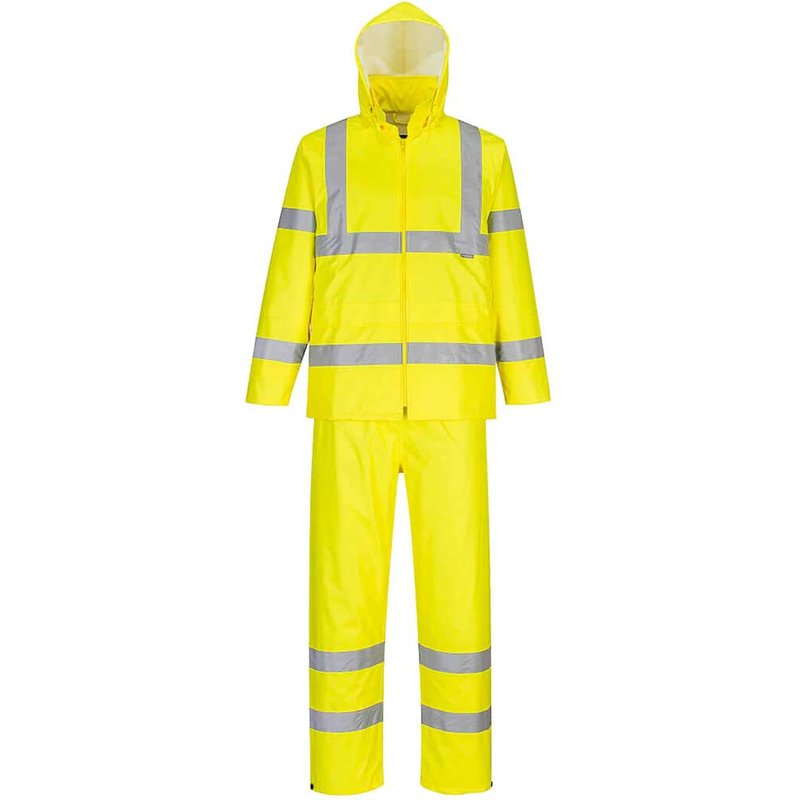 Portwest Hi Vis Packaway Rainsuit Yellow 2XL 31"