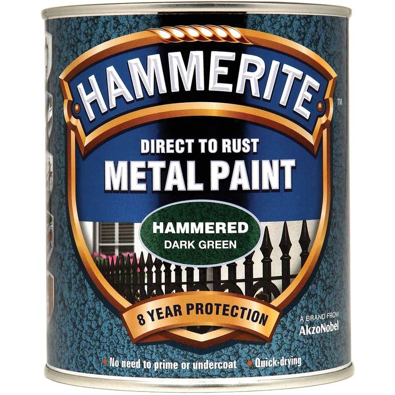 Hammerite Direct To Metal Hammered Dark Green 750ml 5092823